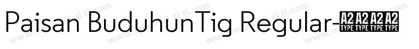Paisan BuduhunTig Regular字体转换